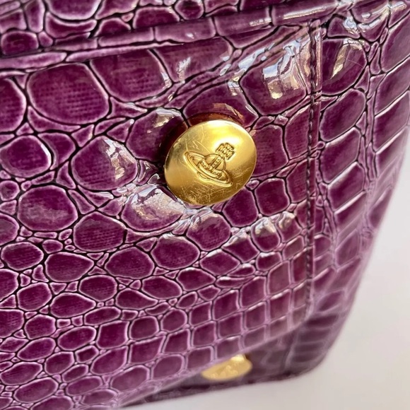 SOLD VINTAGE Vivienne Westwood croc embossed Yasmine Bag - Picture 5 of 9